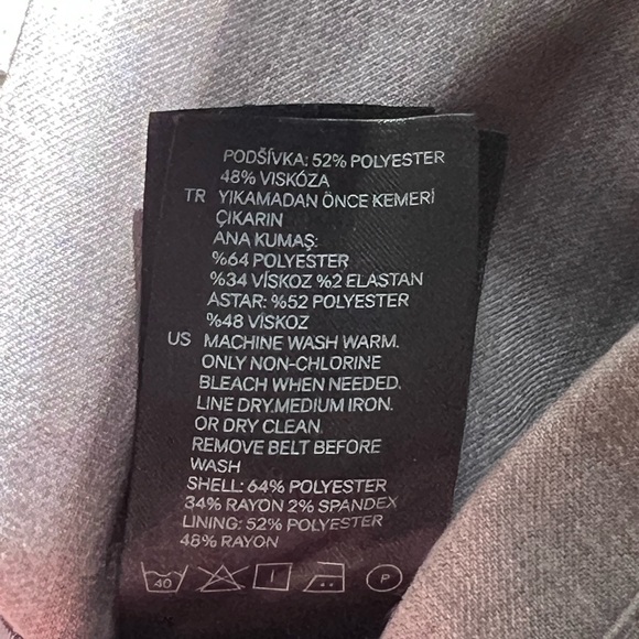 H&M | Gray mild stretch lined A-line skirt size small - Picture 11 of 11